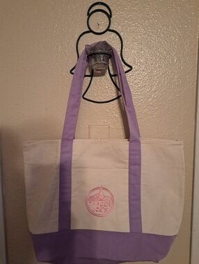 "2026" Trader Joe's Lavender Canvas Tote Bag new, i accidentally cut tag off